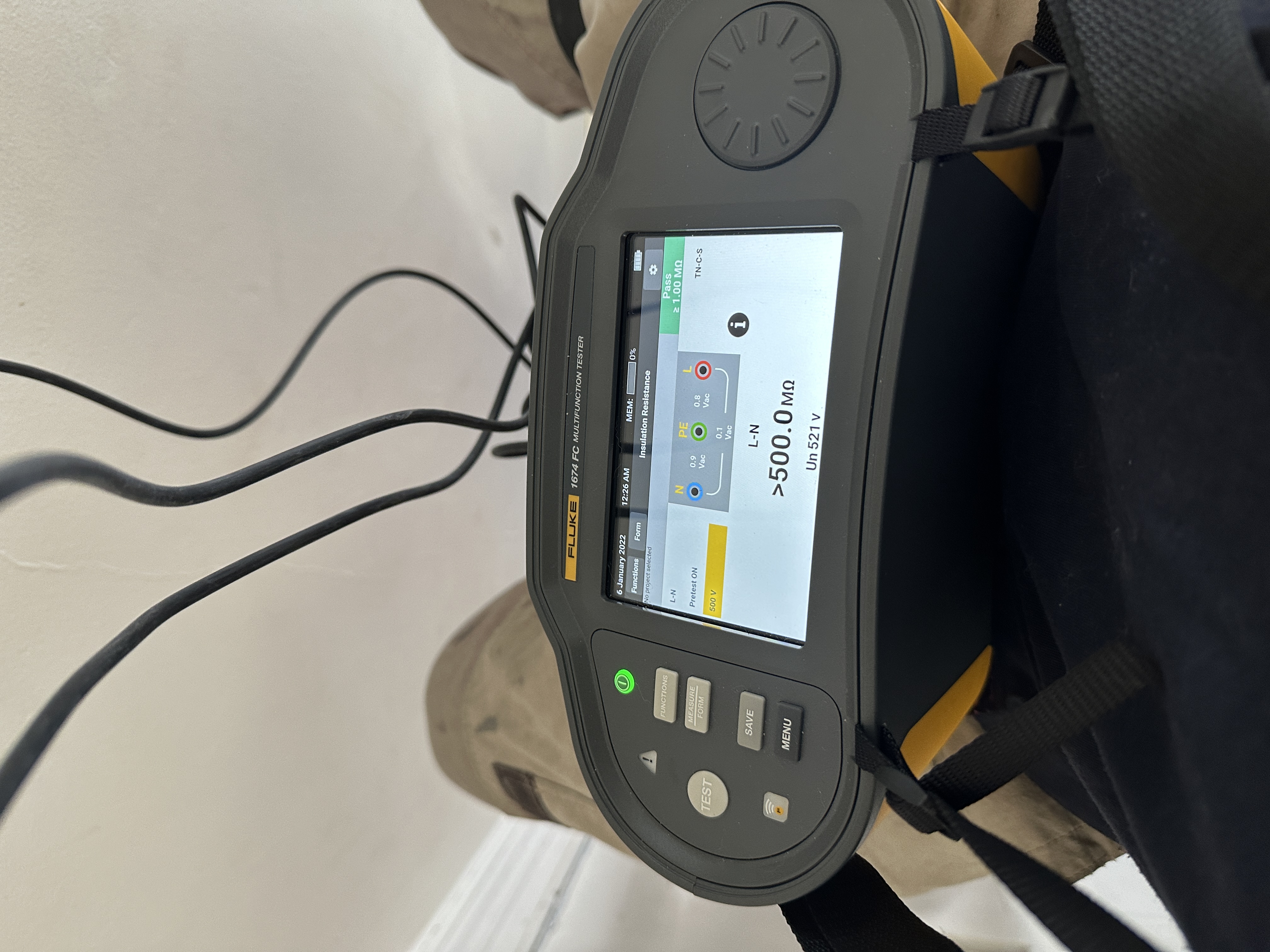 Electrical compliance testing in progress